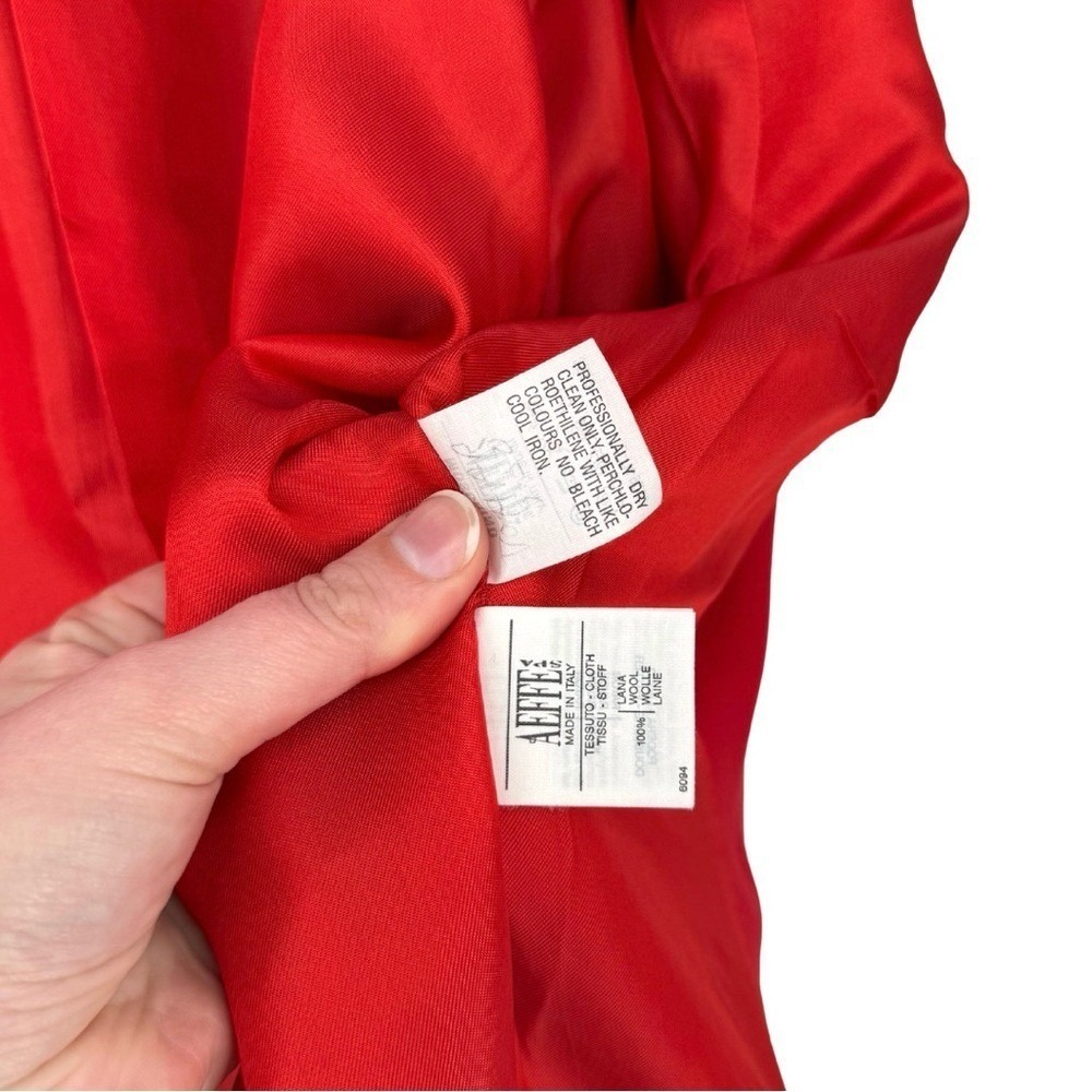 Moschino Cheap and Chic Vintage Double Breasted Wool Blazer Bright Red 10 Italy - Picture 16 of 16